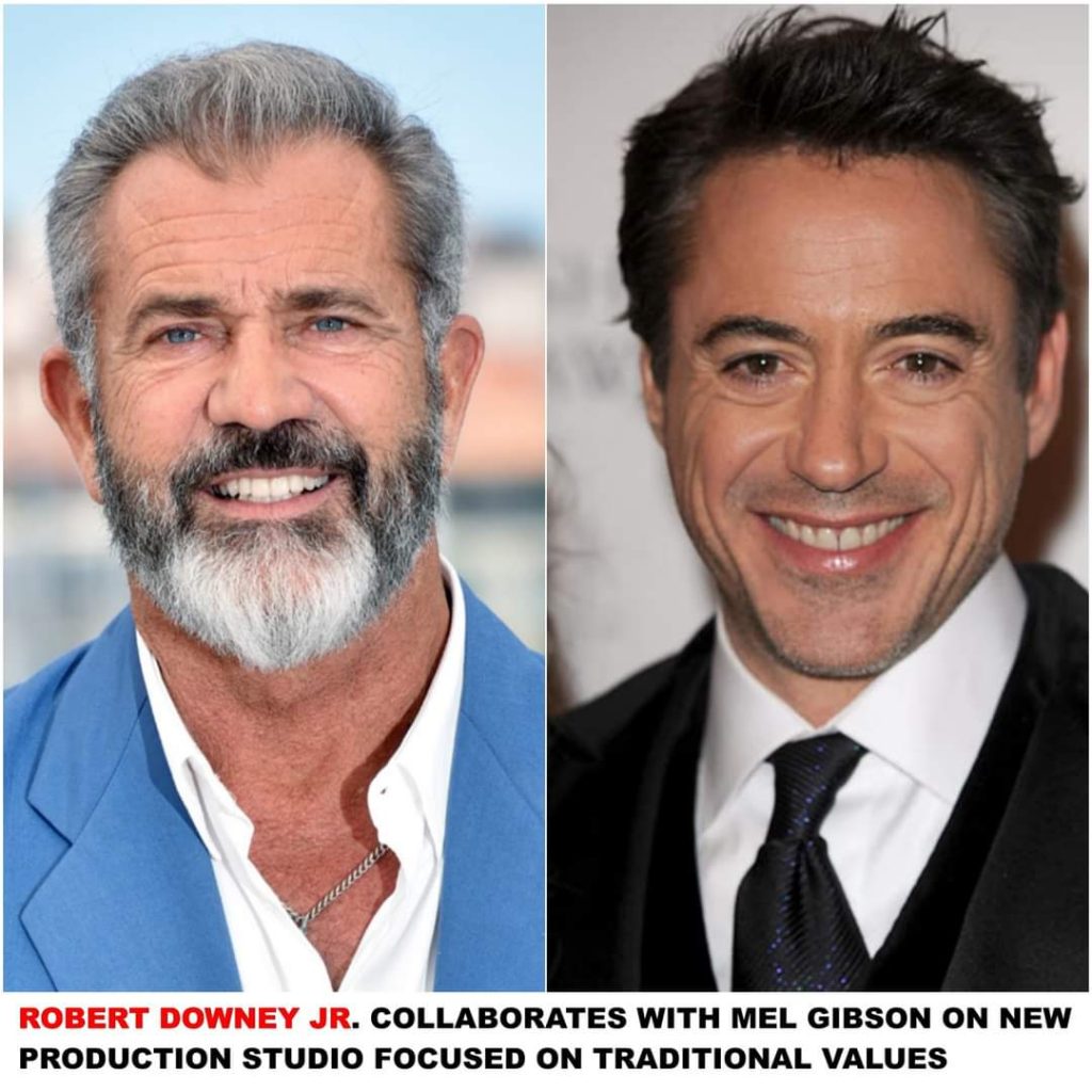 Breaking: Robert Downey Jr. Joins Mel Gibson’s Vision for an Un-Woke Production Studio, “A Game-Changer for Hollywood”